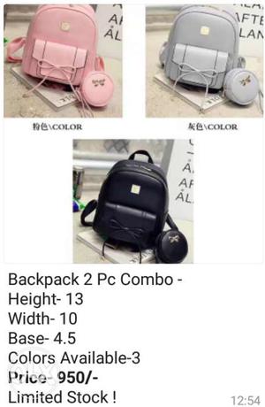 Black, Gray, And Pink Backpack 2 PC Combo