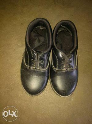 Black Leather School Shoes