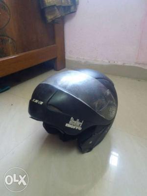 Black Open- Face Helmet