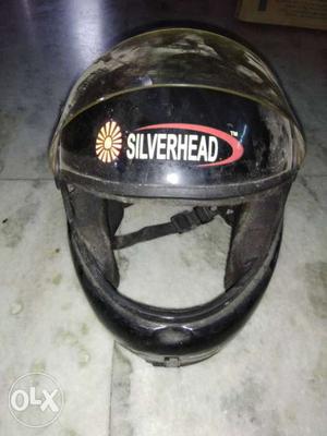 Black Silverhead Crash Helmet