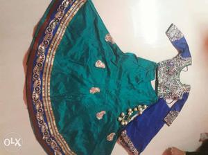 Blue And Teal Traditional Dress