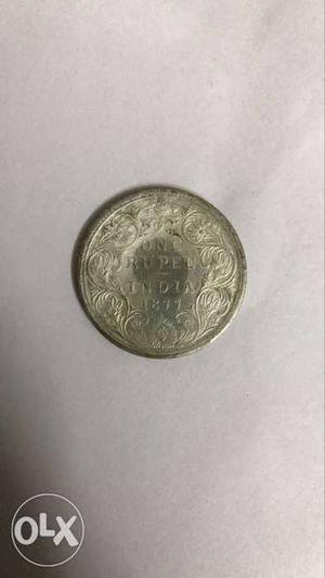  British India One Rupee (Silver Coin) Queen Victoria