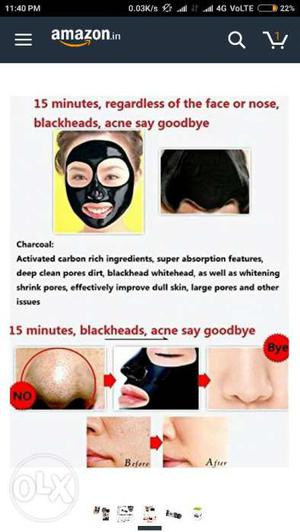 Charcol Mask Cream Anti-BlackHead Remover