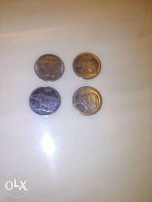 Four Silver Printed Coins
