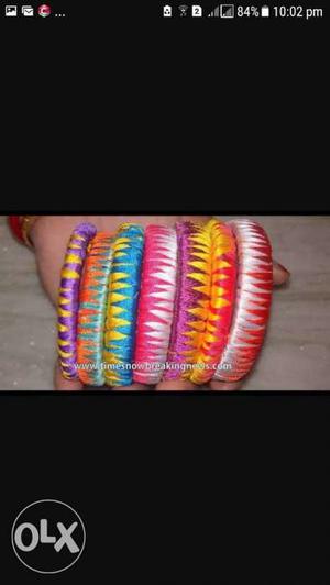 Hurry thread bangles at very less price.price