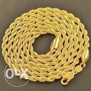 It a rope design 22 karat gold chain weight 19 gm.