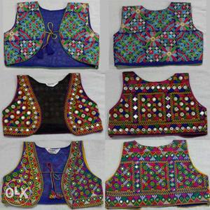 Kids Navratri Jacket Embroidered Koti-Gamthi Style Shrug
