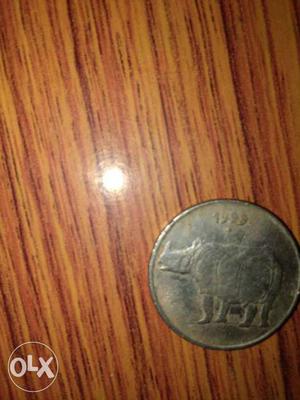 Old 25 Paice hippo coin rer coin