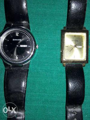 One Round And One Rectangular Watches