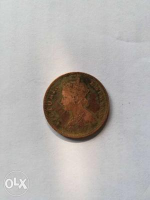 One quarter anna india coin .very rear