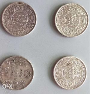 One rupee silver coin