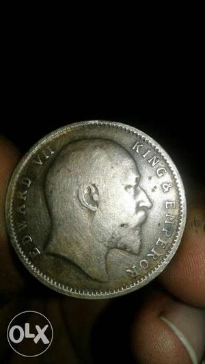 One rupees coin  Edward prince