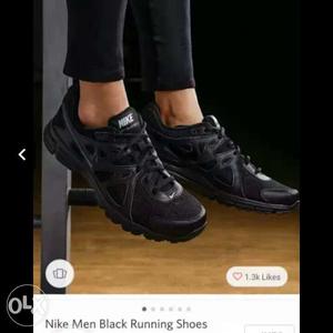 Pair Of Men's Black Nike Running Shoes