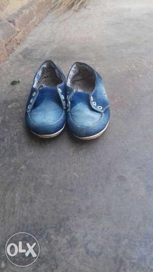 Pair Of Toddler's Blue Shoes