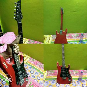 Red And Black Strato Caster Guitar YEMAHA IN GOOD CONDITION