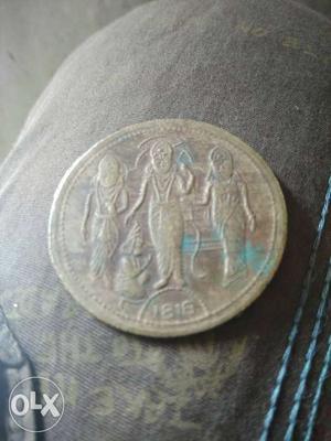 Round Beige Coin