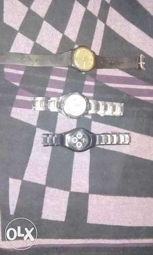 Set of three watches successfully working