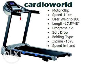 Treadmill Motorised With Auto Incline & 3Hp Motor