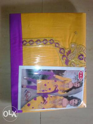 Women's Purple And Yellow Floral Salwar Kameez