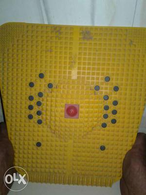 Yellow And Black Rubber Mat