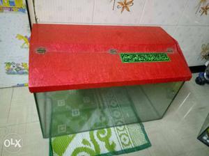 2 foot tank in good condition with fiber shead