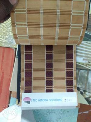 Beige And Maroon Textile