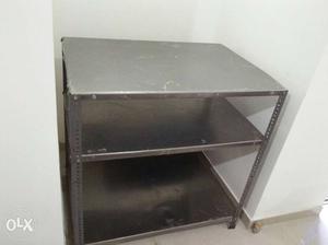 Black Metal Side Table With three Shelf