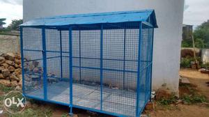 Blue Metal Wired Kennel