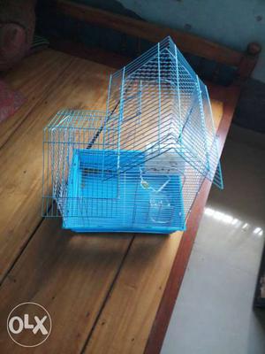 Blue Wire Birdcage