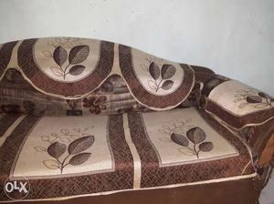 Brown And White Florla Couch