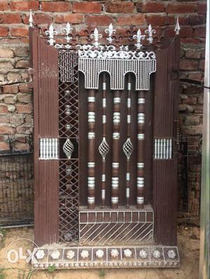 Brown And White Metal Gate