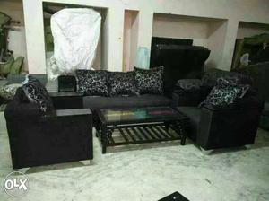 Center table with 5 seater blackberry sofa sets