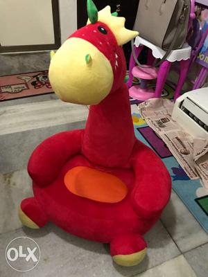 Children's Red And Yellow Dinosaur Chair