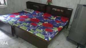 Double bed with Sheesha Wood
