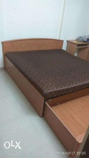Double bed with trolley and mattress