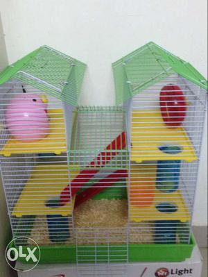 Green And Yellow Pet Cage