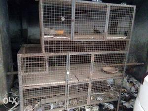Heavy metal cages for sell 3 compartment u can