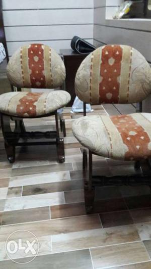 Low hieght bedroom chairs. recently polished.