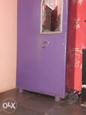 Purple Steel With Mirror Cabinet