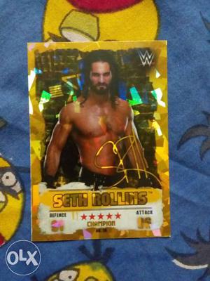 Seth Rollins champion card (1 piece)