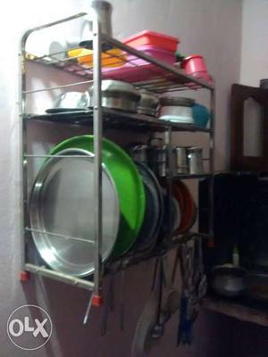 Stainless Steel Wall-mount 3-layered Dish Rack