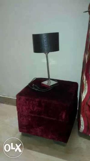 Stainless steel table lamp with cfl