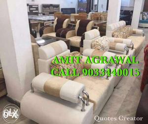 White And Beige Cushion Armchairs And Couches