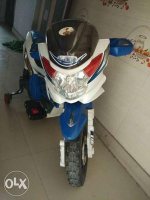 White And Blue Ride On Toy Motor