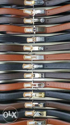 Black And Brown Leather Belt Collection