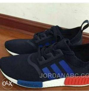 Black-blue-red Adidas NMD Shoes