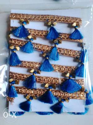 Blue And Gold Textile