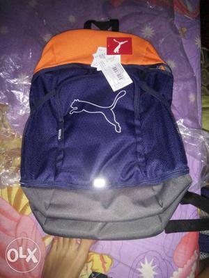 Blue And Orange Puma Backpack never used.