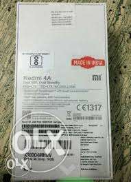 Brand new redmi 4A with seal pack, call me for