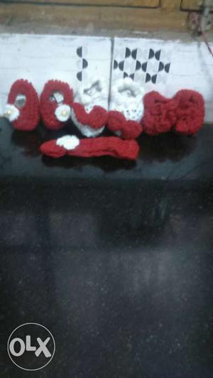 Crochet handmade Booties for kids upto 6-9 month